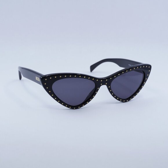 Moschino MOS006/S 0807 IR Sunglasses Black Cat Eye Frame, Grey Lenses - Picture 2 of 13